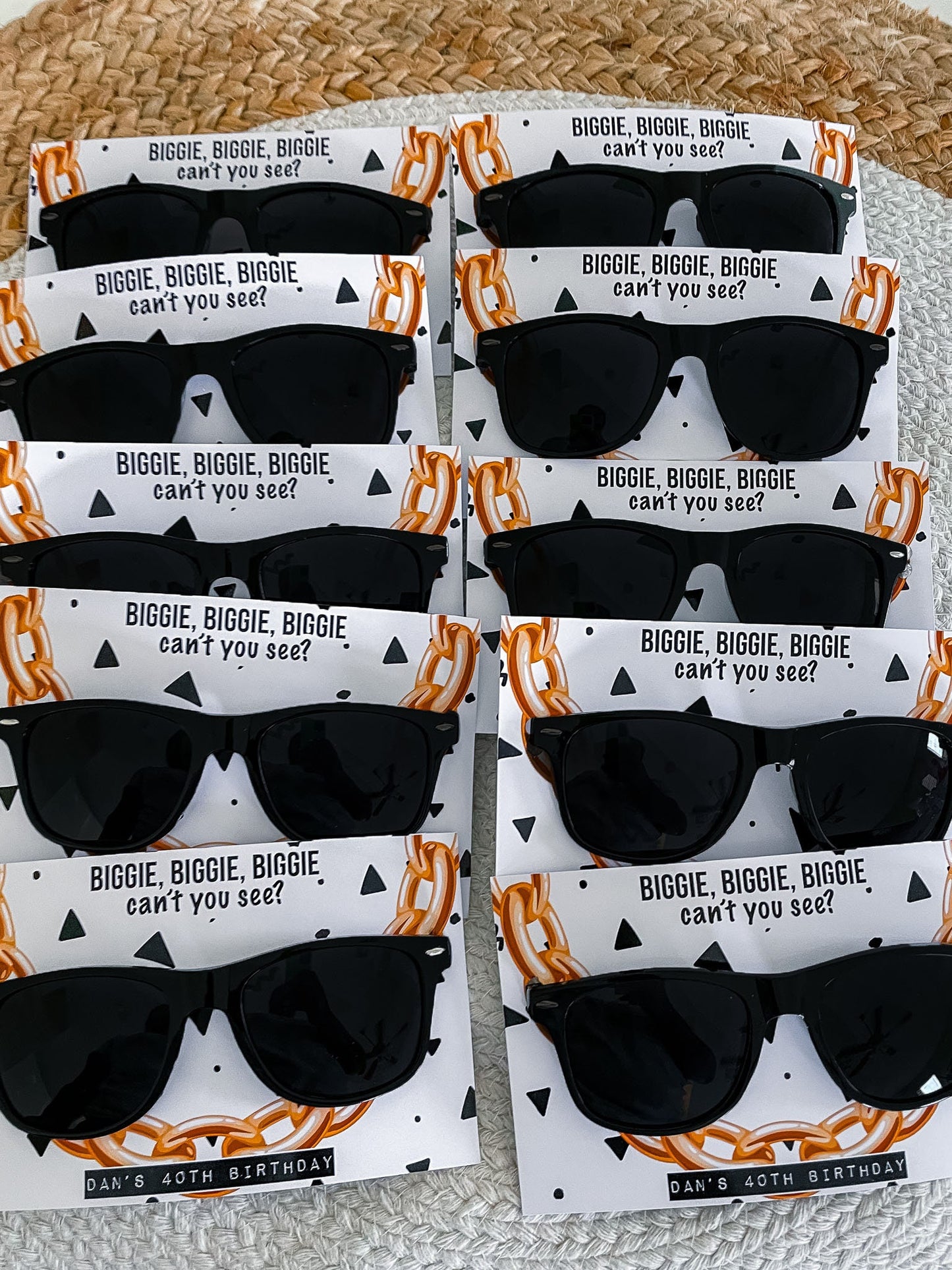 Notorious Sunglasses Favors - The Big ONE - 3 Thang - Two Legit - Biggie Favors - Notorious ONE - Hip Hop Party - 90's  - Glasses