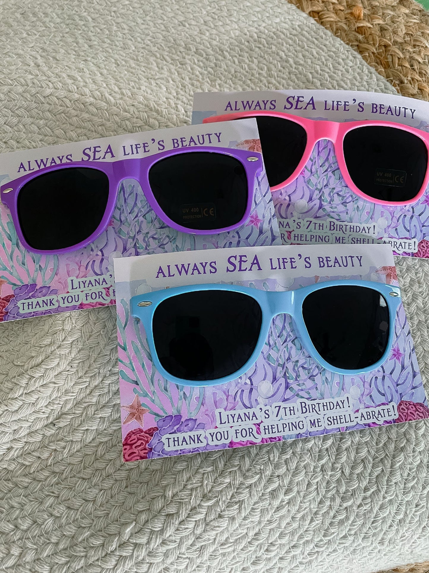 Mermaid Sunglasses Favors - Little Mermaid Party - Little Mermaid Favors - Mermaid  - Glasses
