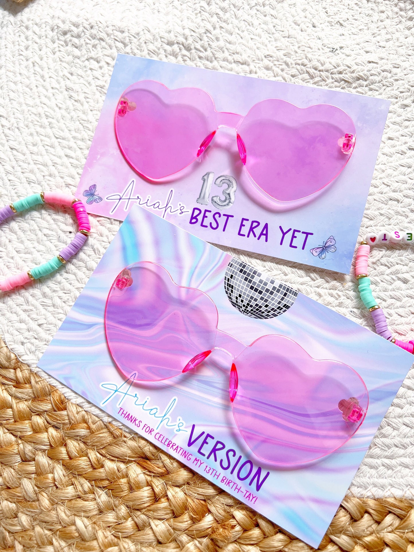 Birthday Era Sunglasses Party Favors - Birthday Version - Favors - Birthtay - It's me hi im the birthday girl its me - Heart Glasses