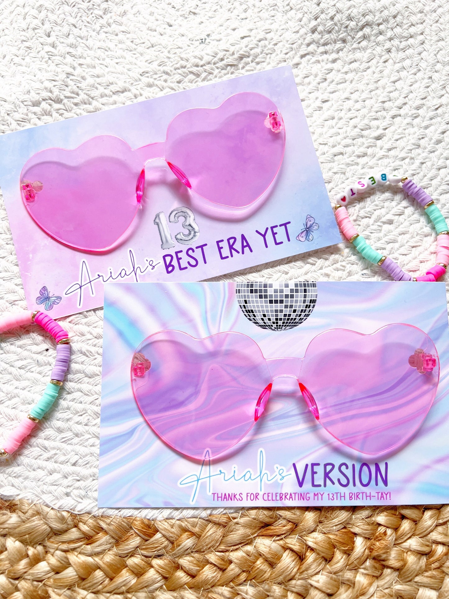 Birthday Era Sunglasses Party Favors - Birthday Version - Favors - Birthtay - It's me hi im the birthday girl its me - Heart Glasses