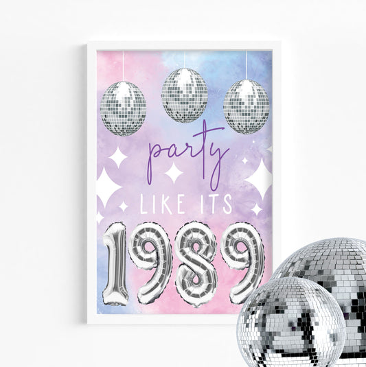 Birthday Era - Birthday Version Signs - Party - Favor Sign - Birthtay -im the birthday girl its me -Table Sign -Printable -Party Decor-1989