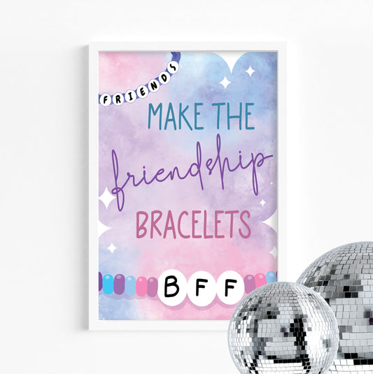 Birthday Era - Birthday Version Signs - Party - Favor Sign - Birthtay -Friendship Bracelets -Table Sign -Printable -Party Decor-1989