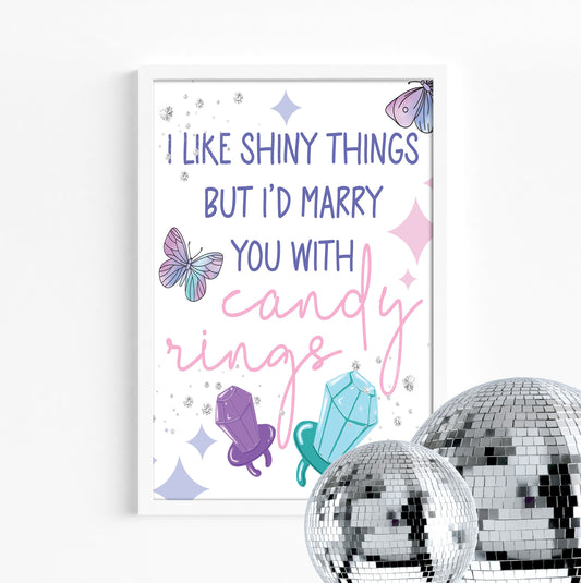 Bride Era - Bridal Shower Version Signs - Party - Favor Sign - Bachelorette - Candy Rings -Table Sign -Printable -Party Decor