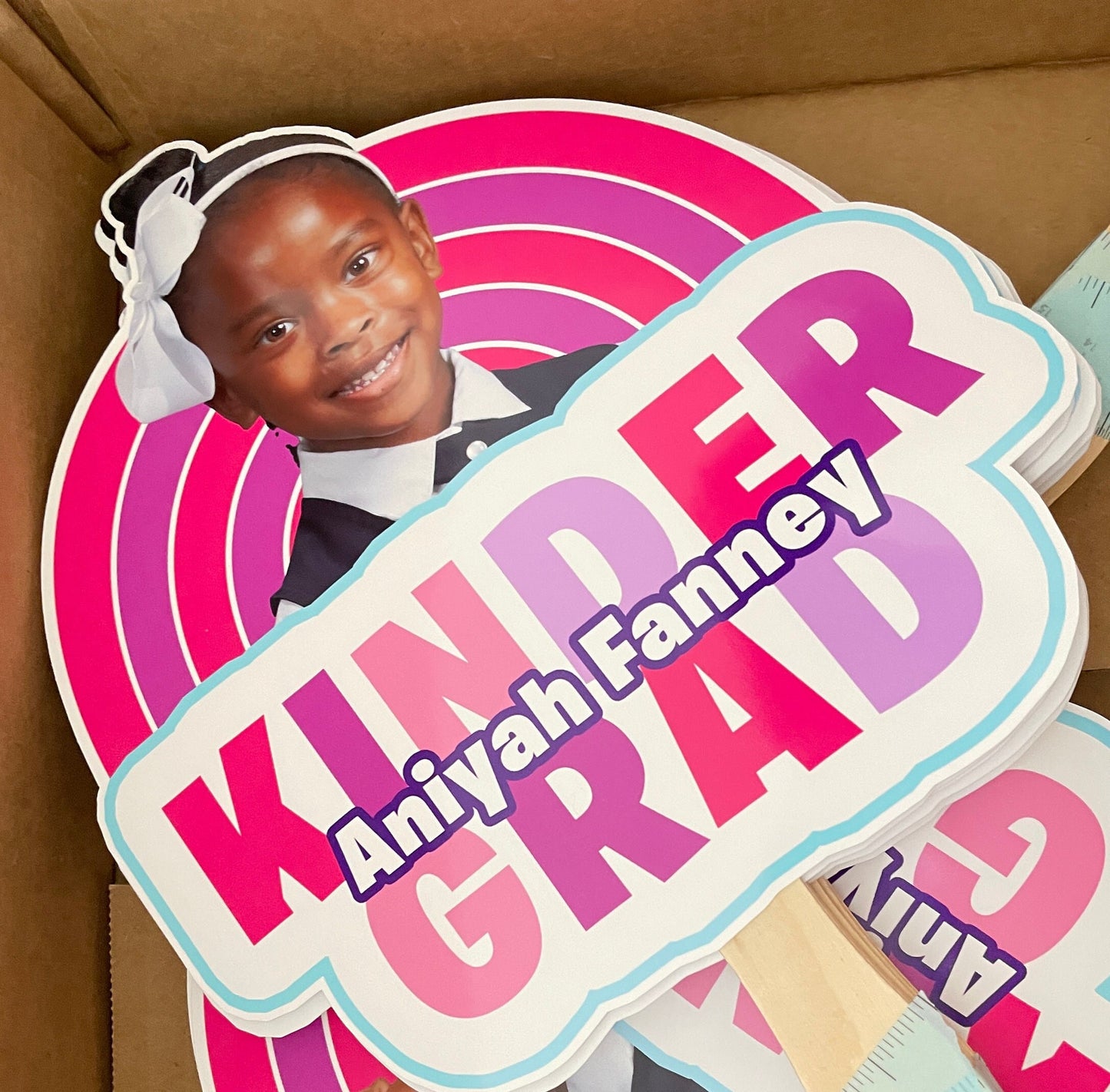 KINDERGARTEN GRADUATION Fans - Kinder Grad - Pre K - Hand Fans - Personalized Fans - Class Of - Graduation Gifts - Kindergarten Class - Pink