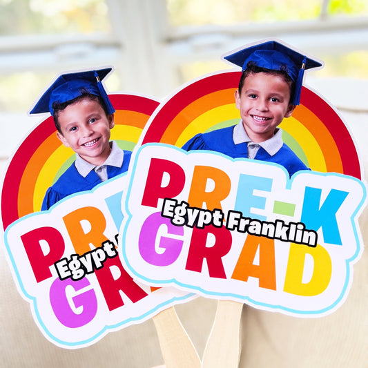 PRE-KINDERGARTEN GRADUATION Fans - Preschool - Pre K - Hand Fans - Personalized Fans - Class Of - Graduation Gifts - Kindergarten Class