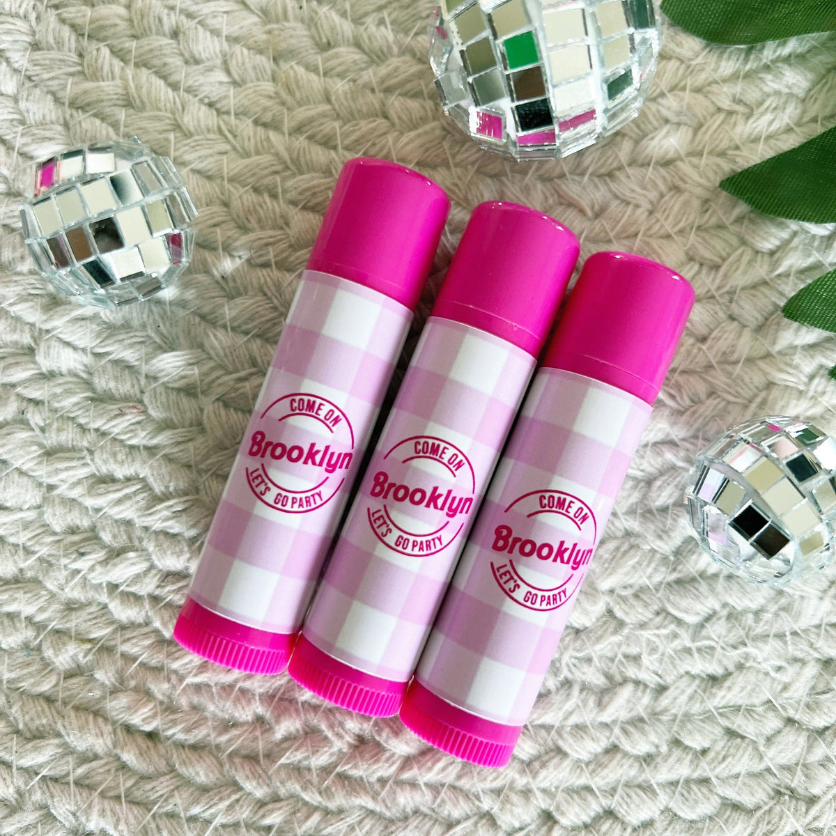 Lets Go Party Lip Balm Party Favors -Come on lets go Party -Baby Doll Party Favors - Doll Party -Pink Party Lip Balm Favors  -Gloss -No Card