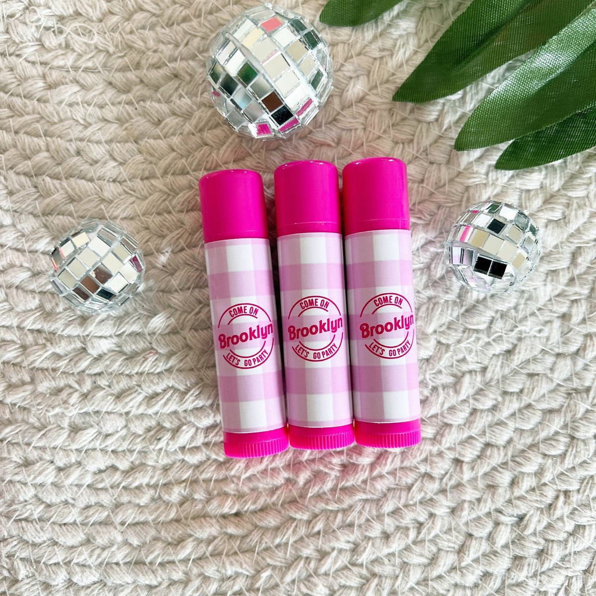 Lets Go Party Lip Balm Party Favors -Come on lets go Party -Baby Doll Party Favors - Doll Party -Pink Party Lip Balm Favors  -Gloss -No Card