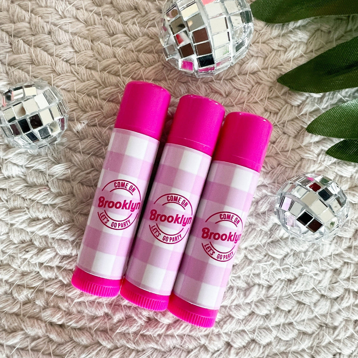 Lets Go Party Lip Balm Party Favors -Come on lets go Party -Baby Doll Party Favors - Doll Party -Pink Party Lip Balm Favors  -Gloss -No Card