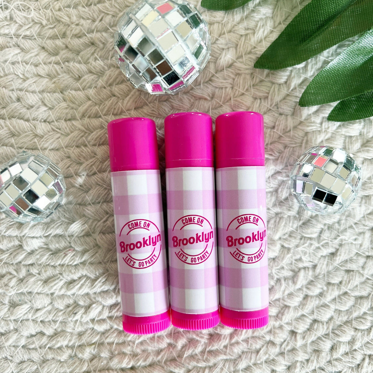 Lets Go Party Lip Balm Party Favors -Come on lets go Party -Baby Doll Party Favors - Doll Party -Pink Party Lip Balm Favors  -Gloss -No Card