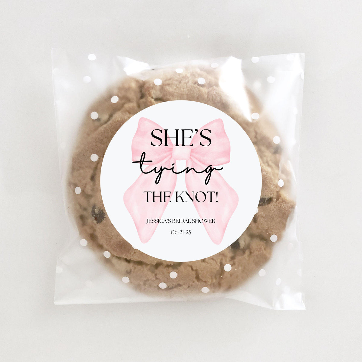 Shes Tying The Knot Thank You Stickers - Favors - Bridal Shower Stickers - Pink Bow - Coquette Bow - Pink Ribbon - Bach - Wedding Stickers