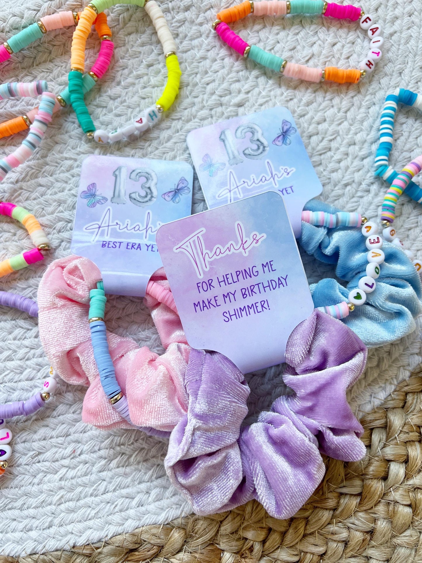 Birthday Era Scrunchie Friendship Bracelet Party Favors - Birthday Version - Favors - Birthtay - It's me hi im the birthday girl its me -ERA