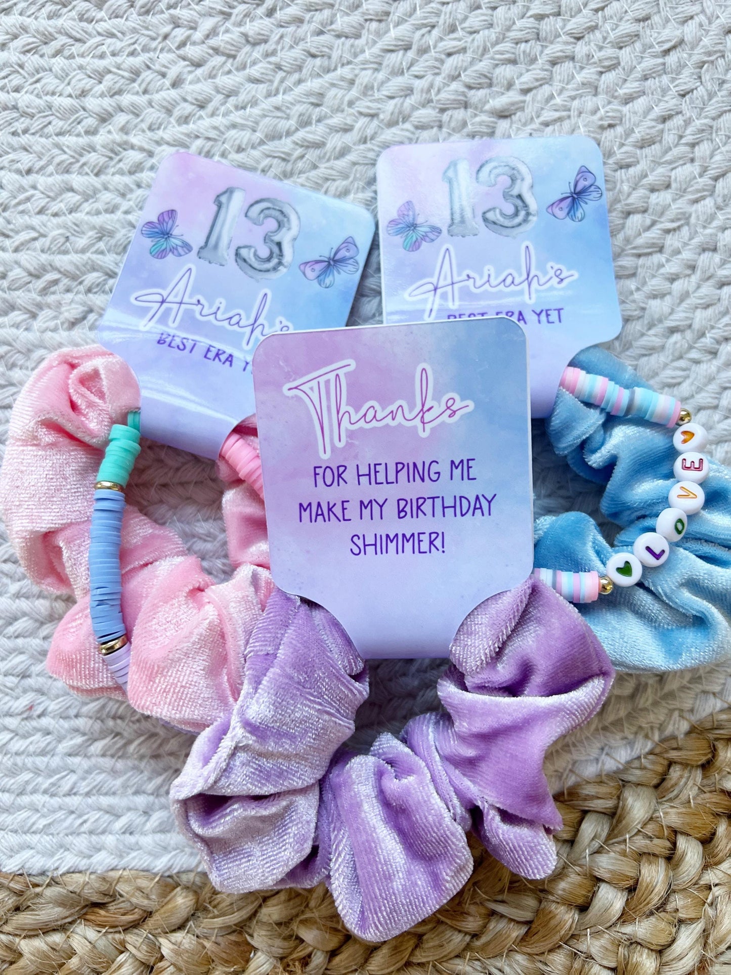 Birthday Era Scrunchie Friendship Bracelet Party Favors - Birthday Version - Favors - Birthtay - It's me hi im the birthday girl its me -ERA