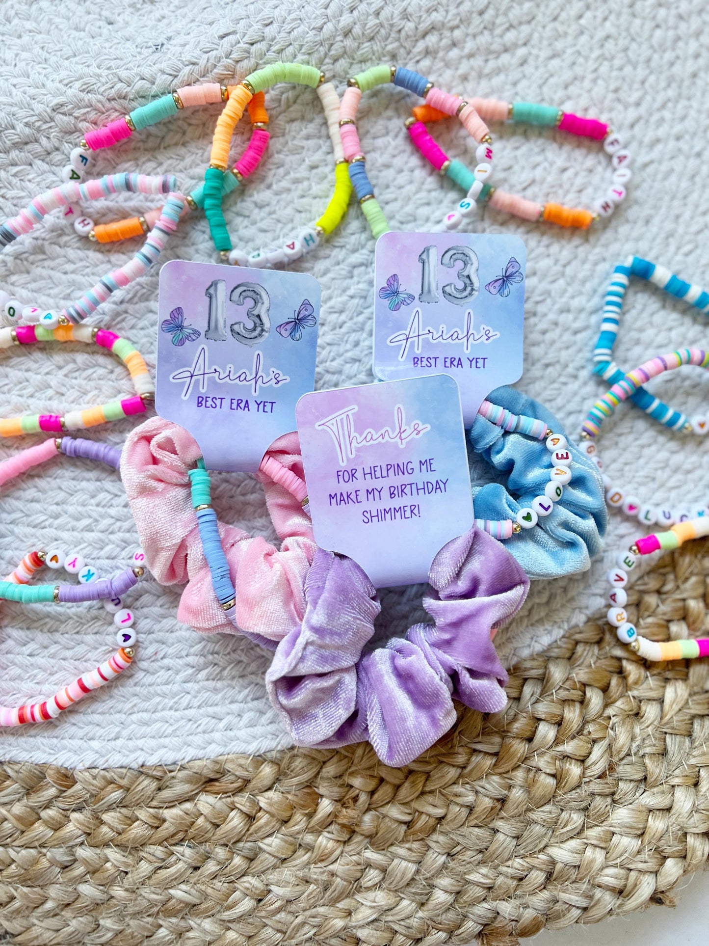 Birthday Era Scrunchie Friendship Bracelet Party Favors - Birthday Version - Favors - Birthtay - It's me hi im the birthday girl its me -ERA