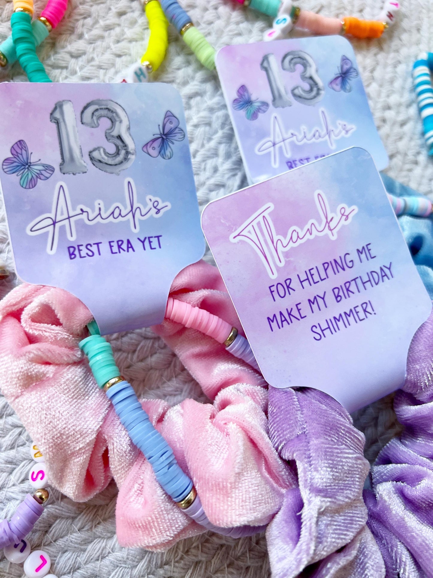Birthday Era Scrunchie Friendship Bracelet Party Favors - Birthday Version - Favors - Birthtay - It's me hi im the birthday girl its me -ERA
