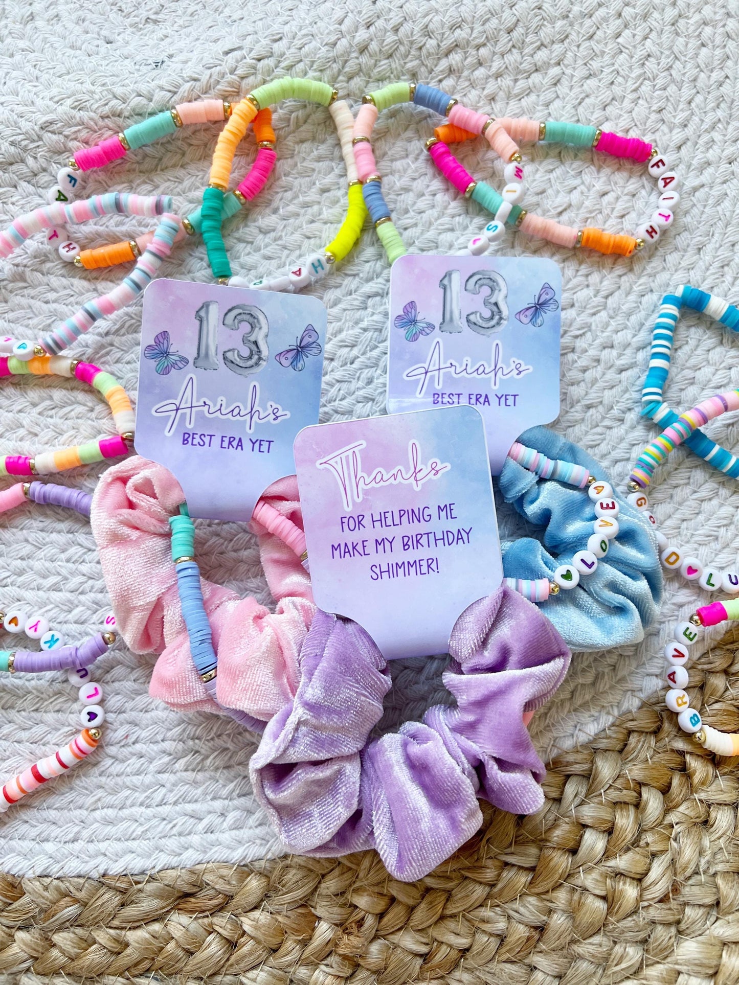 Birthday Era Scrunchie Friendship Bracelet Party Favors - Birthday Version - Favors - Birthtay - It's me hi im the birthday girl its me -ERA