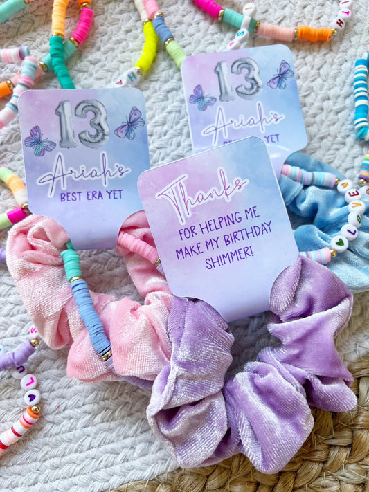 Birthday Era Scrunchie Friendship Bracelet Party Favors - Birthday Version - Favors - Birthtay - It's me hi im the birthday girl its me -ERA