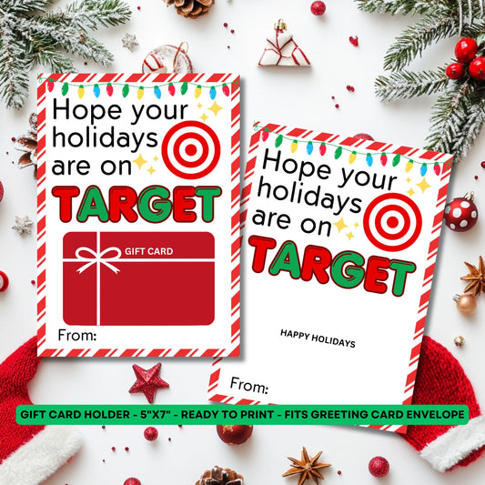 Target Gift Card Holder - Christmas Gift Card - Teacher Gift - Coworker Gift - Employee Gift - Appreciation - Nurse Gift - Stocking Stuffer