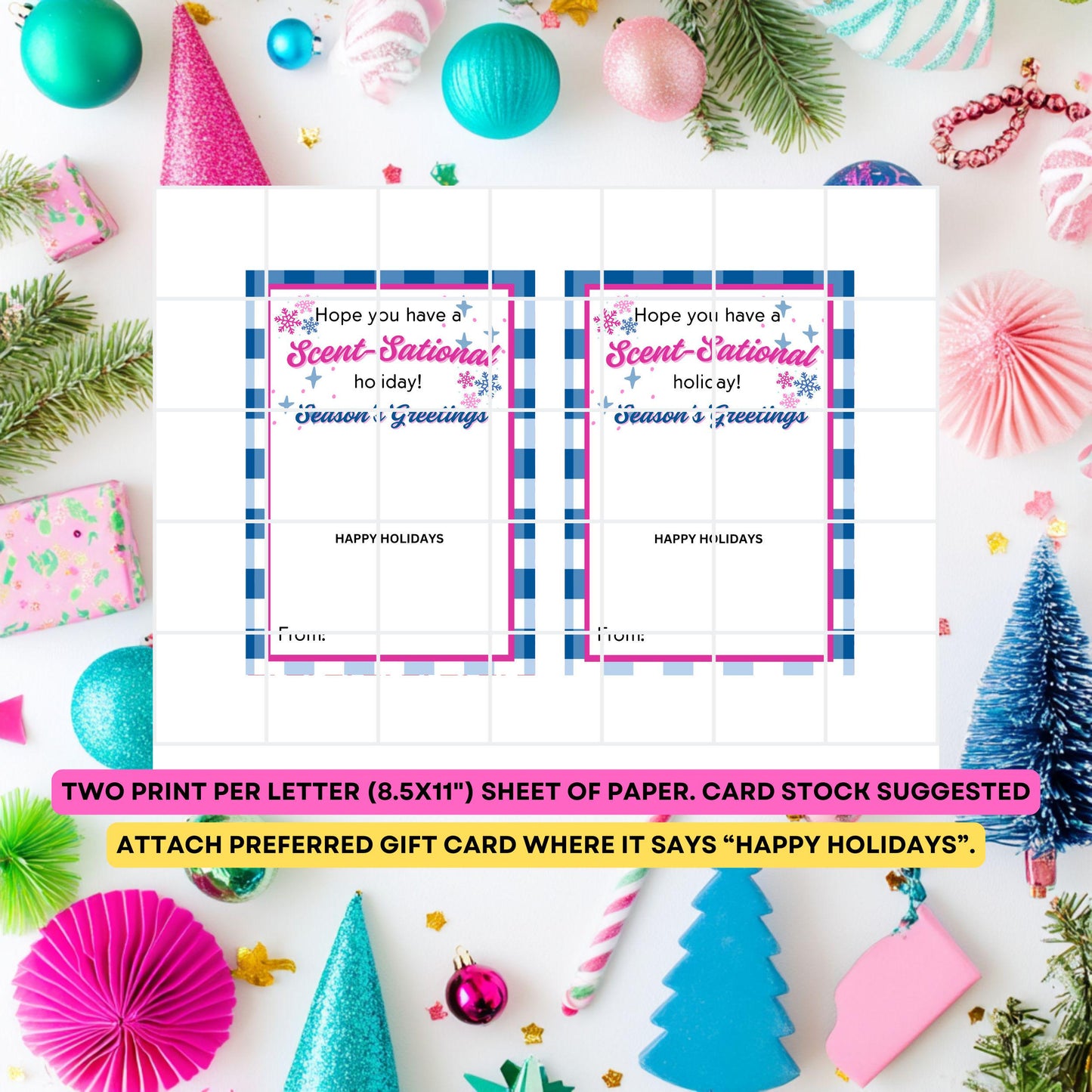 Bath and Body Gift Card Holder - Christmas Card - Teacher - Coworker - Employee - Appreciation - Nurse - Stocking Stuffer - Scentsational