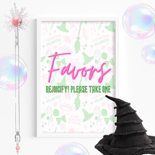 WIcked Party Signs - Party - Favor Sign - Wicked Birthday -Table Sign -Printable -Wicked Party Decor - Wicked Theme - Favors