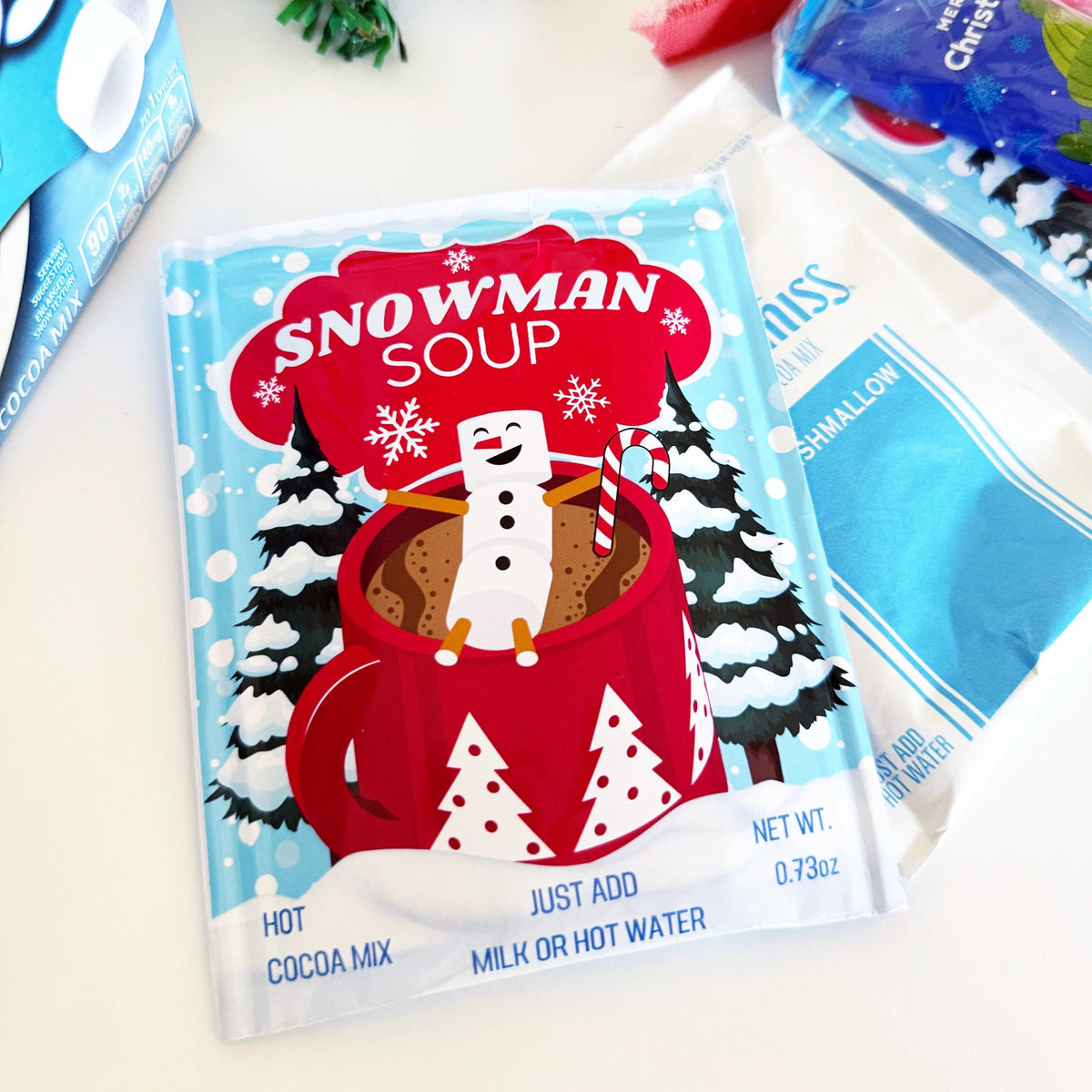 Snowman Soup Printable Wrapper - Editable - Hot Cocoa - Hot Chocolate - Snowman Poem - Class Gift -Gift Tag -Christmas Printable -Bag Topper
