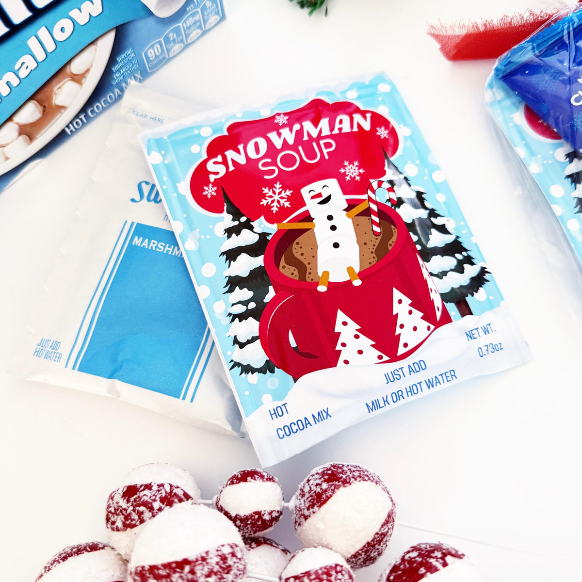 Snowman Soup Printable Wrapper - Editable - Hot Cocoa - Hot Chocolate - Snowman Poem - Class Gift -Gift Tag -Christmas Printable -Bag Topper