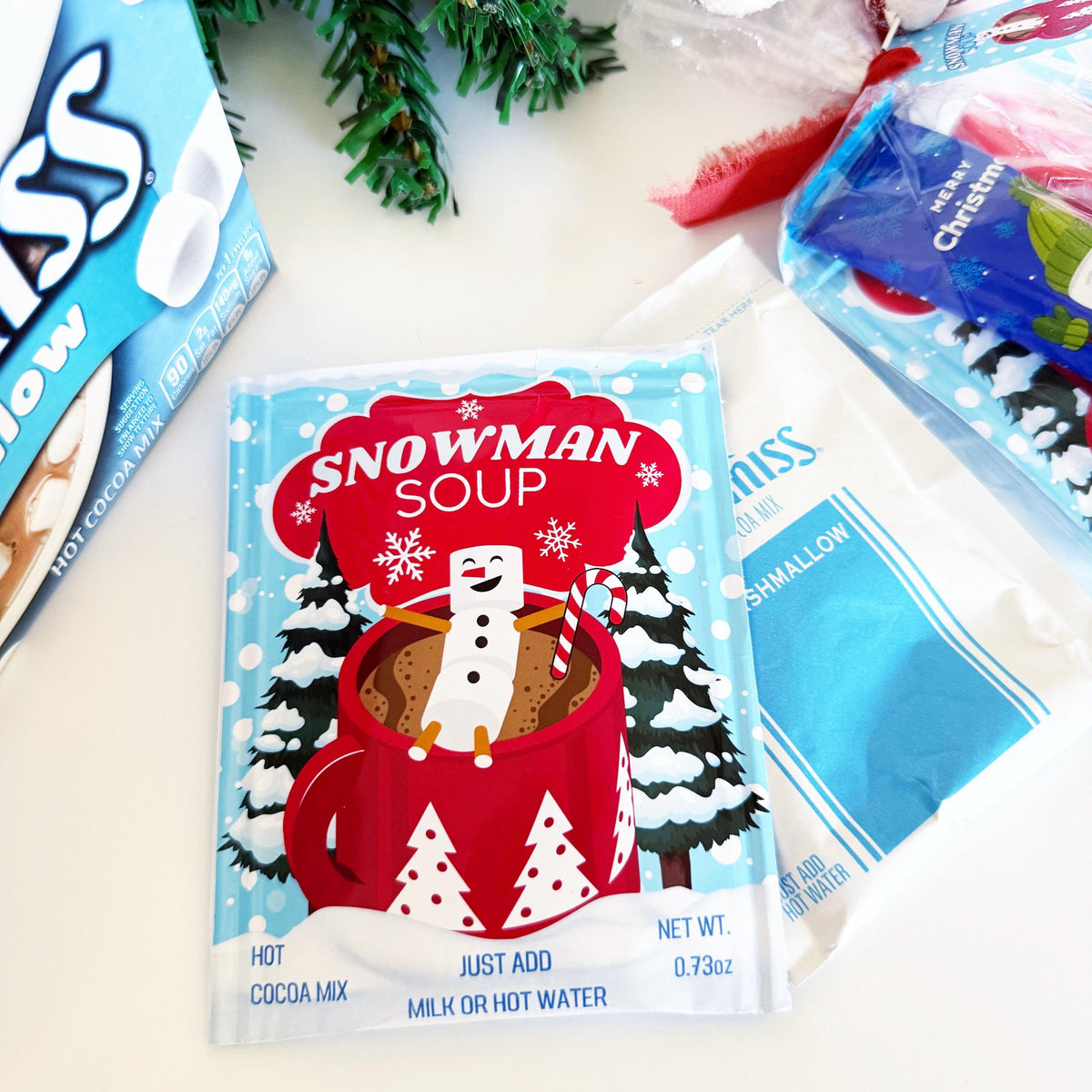 Snowman Soup Printable Wrapper - Editable - Hot Cocoa - Hot Chocolate - Snowman Poem - Class Gift -Gift Tag -Christmas Printable -Bag Topper