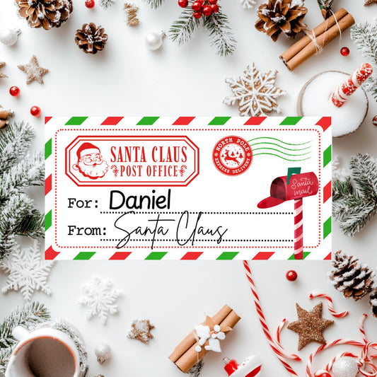 From Santa Stickers - Personalized Christmas Stickers - Kids Labels -Mail - Custom Gift Tag Stickers - Present Labels - Christmas Gift Label