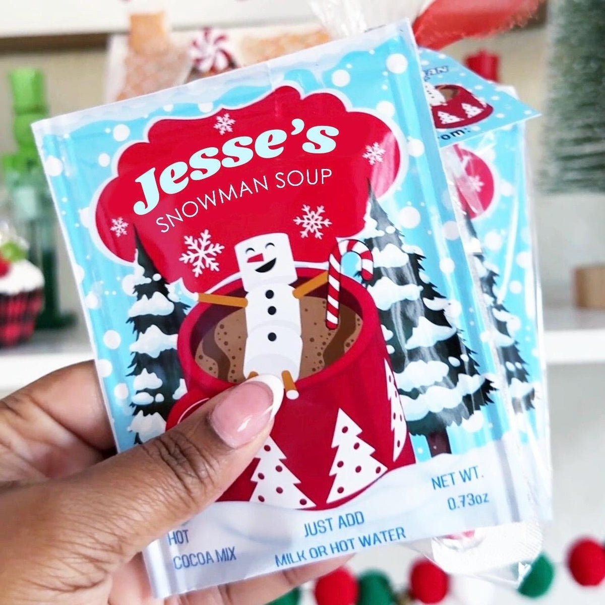 Snowman Soup Printable Wrapper - Editable - Hot Cocoa - Hot Chocolate - Snowman Poem - Class Gift -Gift Tag -Christmas Printable -Bag Topper