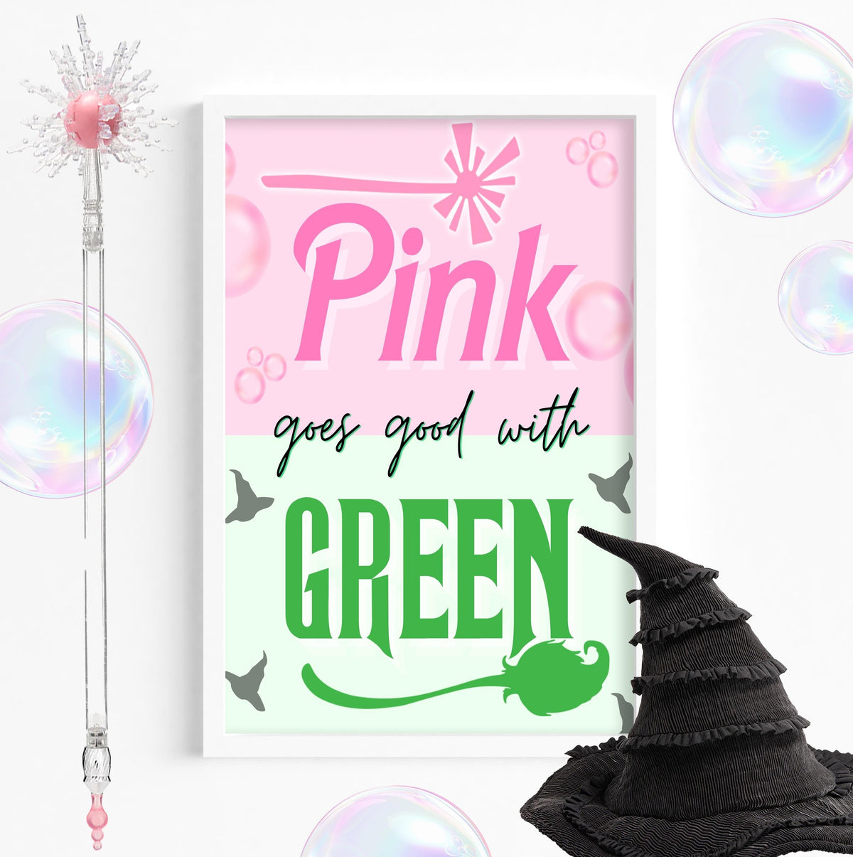 WIcked Party Signs - Party - Favor Sign - Wicked Birthday -Table Sign-Printable-Wicked Party Decor - Wicked Theme -Pink Goes Good With Green
