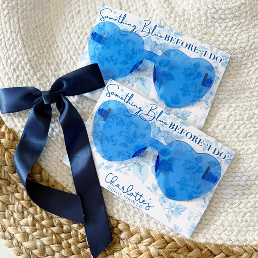 Toile Bridal Shower Sunglasses Party Favors - Something Blue Before I do - Favors - Toile Du Jouy - Toile Wedding - Chinoiserie