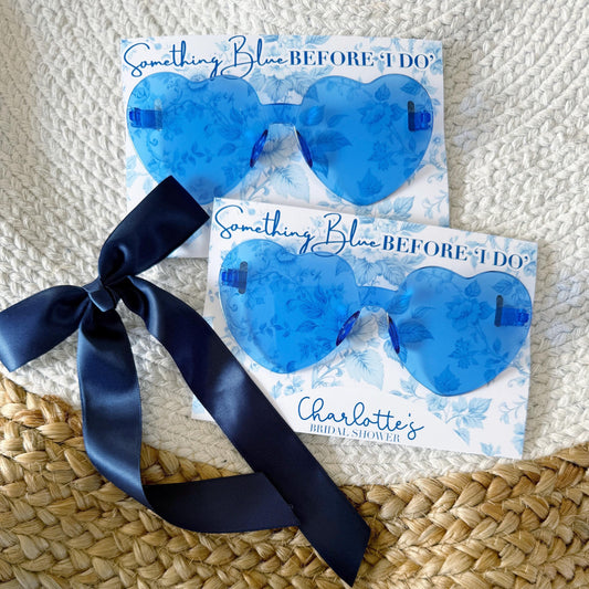 Toile Bridal Shower Sunglasses Party Favors - Something Blue Before I do - Favors - Toile Du Jouy - Toile Wedding - Chinoiserie