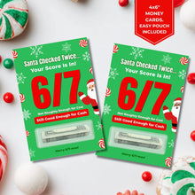 Load image into Gallery viewer, 6 7 Christmas Money Gift Card - Money Card Holder - Teenage Gift Idea - Christmas Gift - Tween Gift - Cash Gift - Six Seven - Bruh
