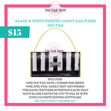 Load image into Gallery viewer, PSS - BLACK AND WHITE STRIPES - PURSE FILE
