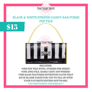 PSS - BLACK AND WHITE STRIPES - PURSE FILE
