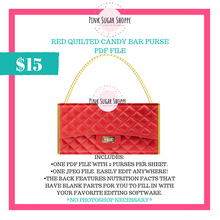 Load image into Gallery viewer, PSS - RED QUILTED - PURSE FILE
