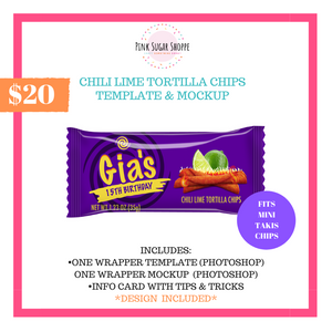 PINK SUGAR SHOPPE CHILI LIME CHIPS TEMPLATE AND MOCKUP