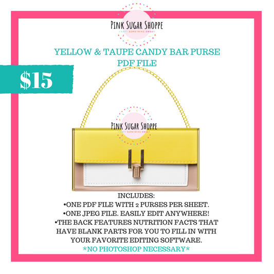 PSS - YELLOW & TAUPE - PURSE FILE