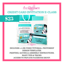 Load image into Gallery viewer, PINK SUGAR SHOPPE CREDIT CARD INVITATION E-CLASS
