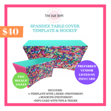 Load image into Gallery viewer, PINK SUGAR SHOPPE SPANDEX TABLE COVERS
