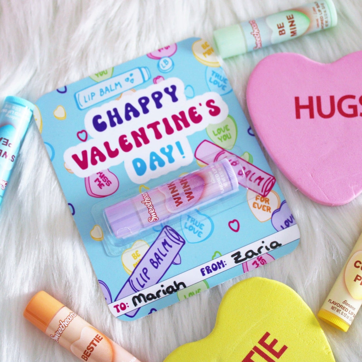 Chappy Valentine's Day - Card - Class Valentine - Chapstick - School Valentine Exchange - Lip Balm Card - DIY Valentine - You're the Balm