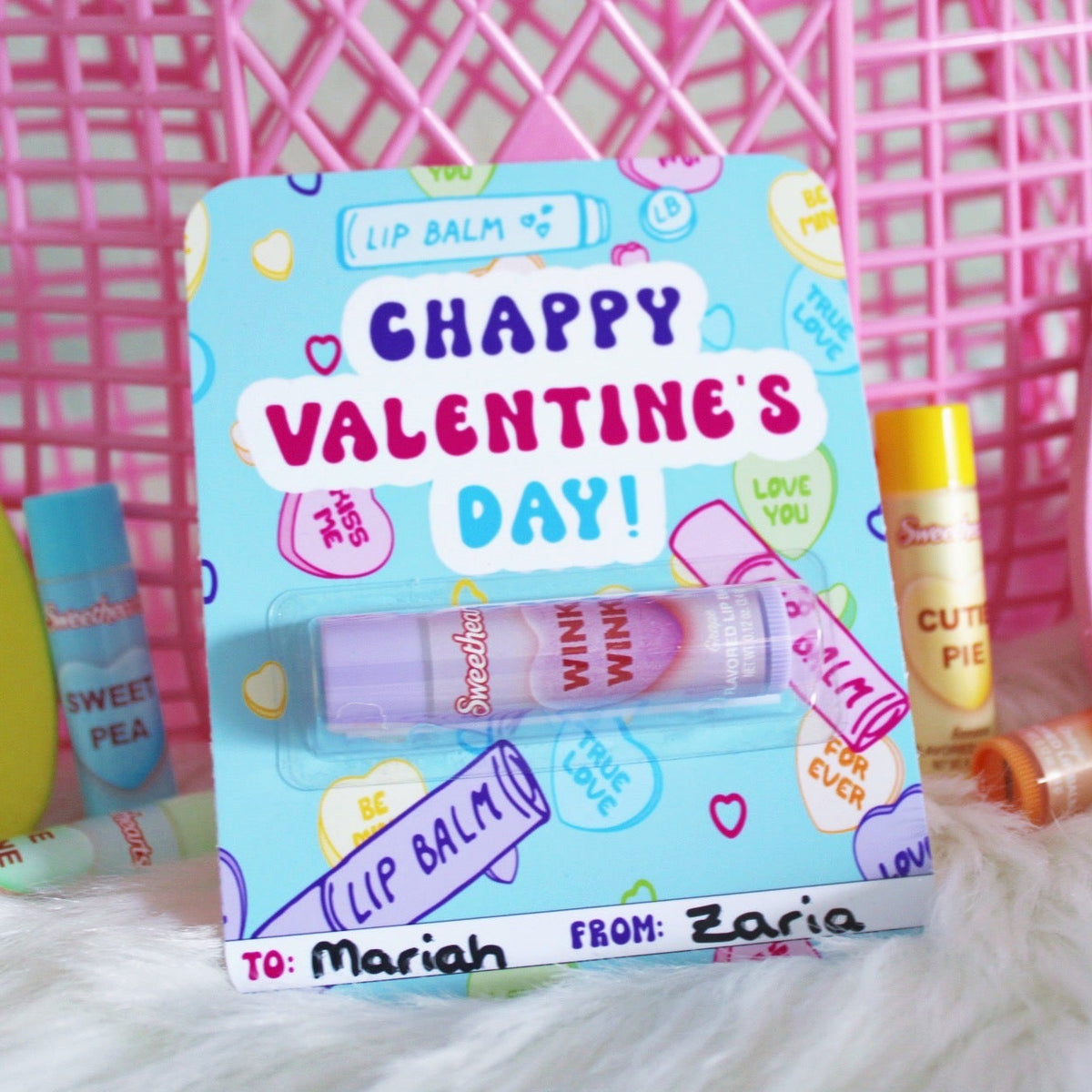 Chappy Valentine's Day - Card - Class Valentine - Chapstick - School Valentine Exchange - Lip Balm Card - DIY Valentine - You're the Balm