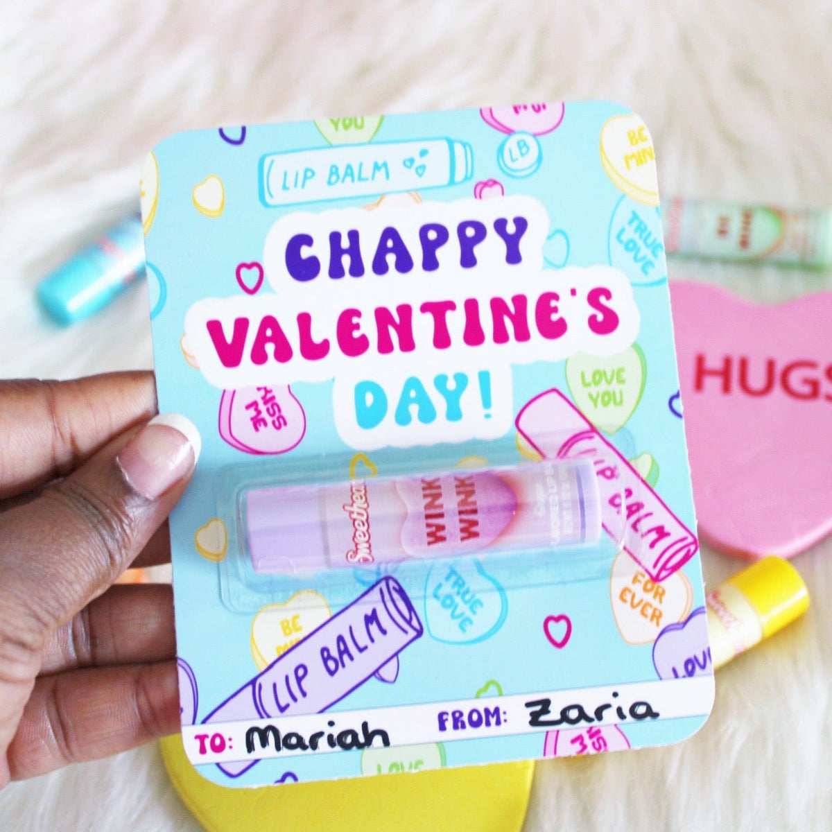 Chappy Valentine's Day - Card - Class Valentine - Chapstick - School Valentine Exchange - Lip Balm Card - DIY Valentine - You're the Balm