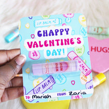 Load image into Gallery viewer, Chappy Valentine&#39;s Day - Card - Class Valentine - Chapstick - School Valentine Exchange - Lip Balm Card - DIY Valentine - You&#39;re the Balm

