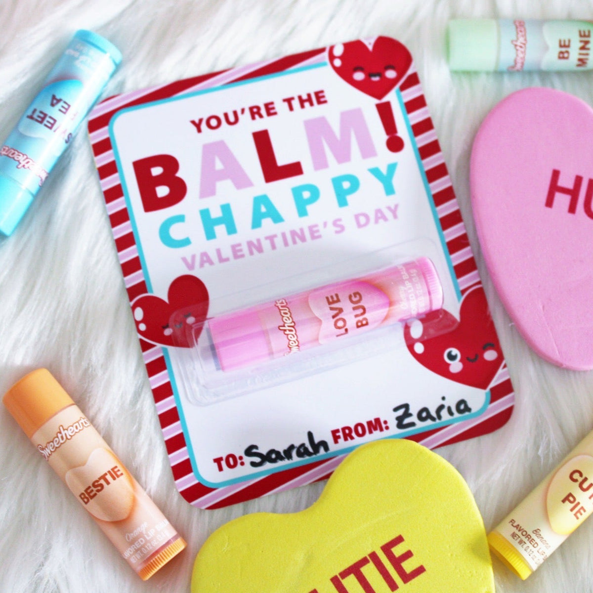 You're the Balm - Card - Class Valentine - Chapstick - School Valentine Exchange - Lip Balm Card - DIY Valentine - Chappy Valentine's Day