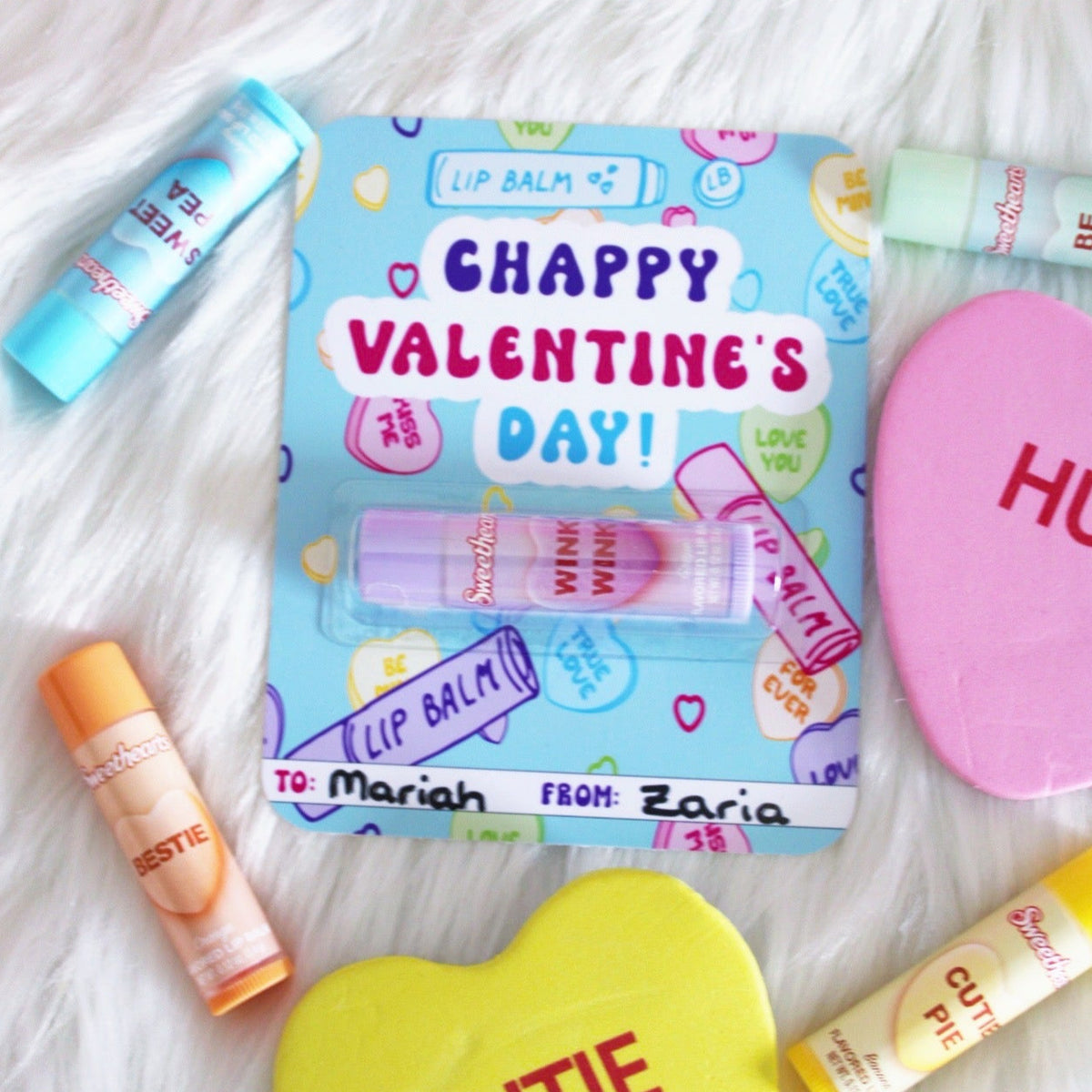 Chappy Valentine's Day - Card - Class Valentine - Chapstick - School Valentine Exchange - Lip Balm Card - DIY Valentine - You're the Balm