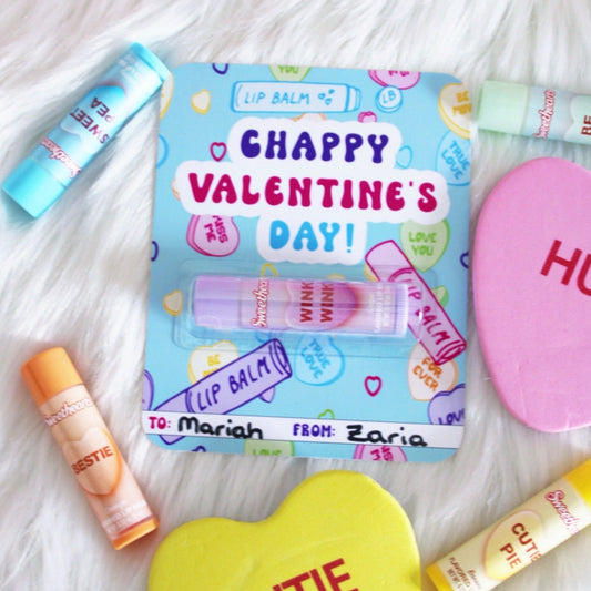 Chappy Valentine's Day - Card - Class Valentine - Chapstick - School Valentine Exchange - Lip Balm Card - DIY Valentine - You're the Balm