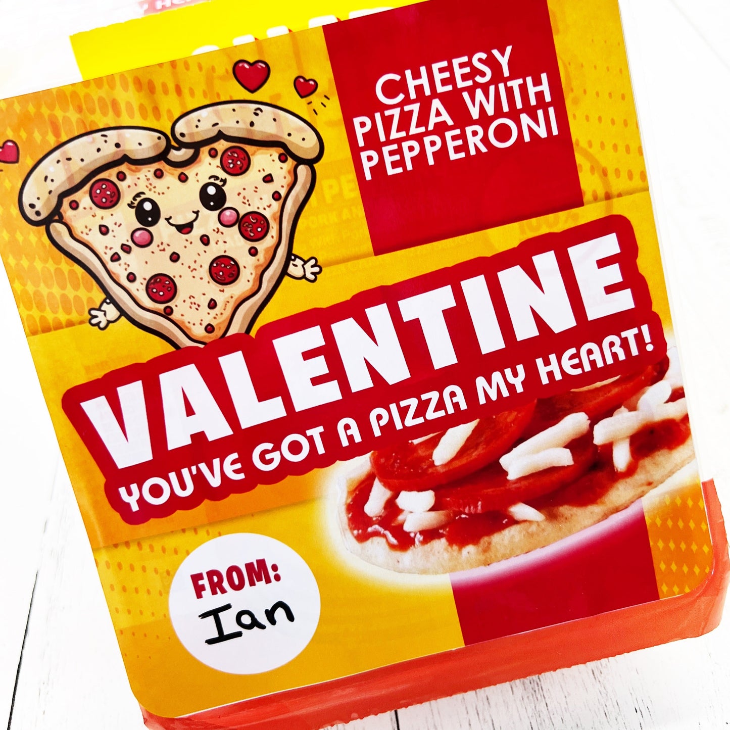 Pizza My Heart Lunch Combo Label - 2 Sizes - Card - Class Valentine - School Valentine Exchange - DIY Valentine