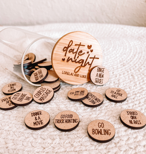 Date Night Jar - Valentines Day Gift - Couples Gift - Anniversary Gift - Date Night Game - Date Night Ideas - Wedding Gift - Personalized