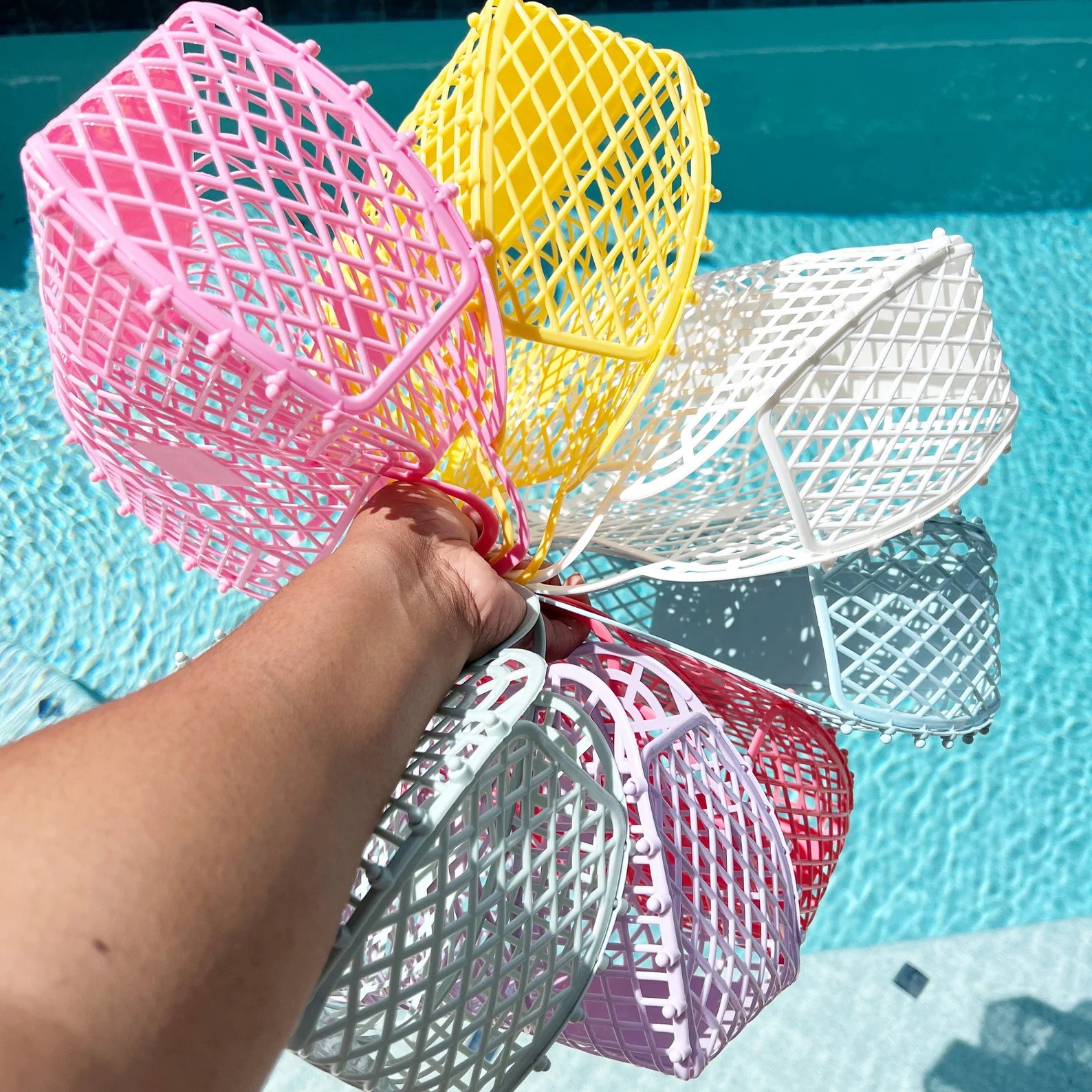Retro Jelly Bag, Pool Bachelorette Party Basket, Toddler Purse Storage  Basket for Bridesmaid, Litter Girl Gift Bag Rubber Beach Bag (Pink)