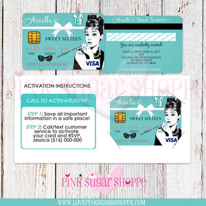 PINK SUGAR SHOPPE CREDIT CARD INVITATION E-CLASS